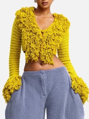 Hanifa MILA CROPPED CARDIGAN